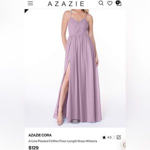 azazie Cora Bridesmaids gown in Wisteria A4